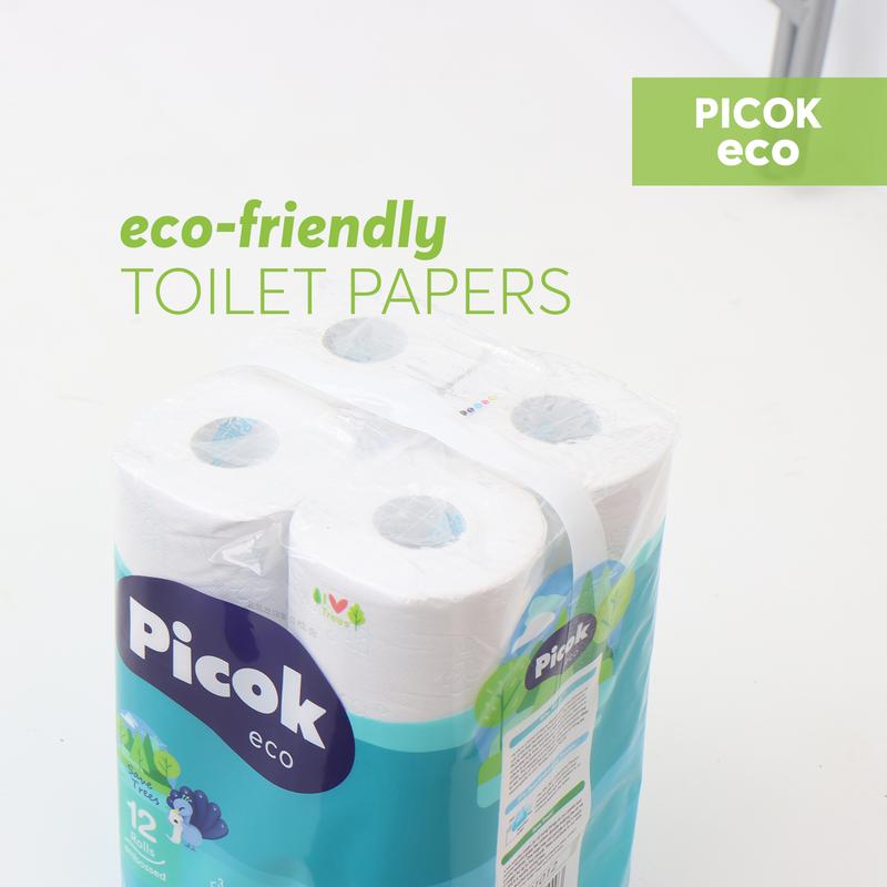 Picok Ultra Soft Toilet Tissue Paper 6Rolls (12Packs) Bulk